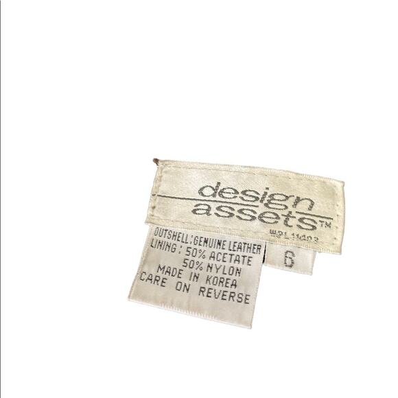 Vintage Design Assets genuine leather black pleated pencil skirt size 6 - Picture 14 of 14